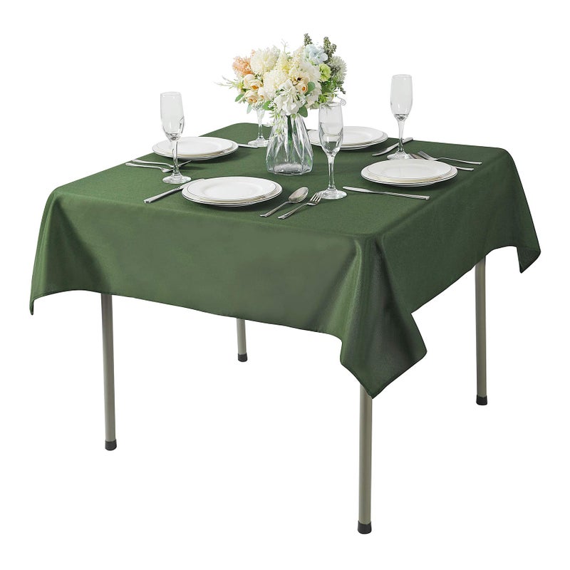 Cupuamon Square Tablecloth 52x52 inch Washable Polyester Fabric Table Cloth for Wedding Party Dining Banquet Decorationï¼ˆ52x52,Willowï¼‰ - Image 1